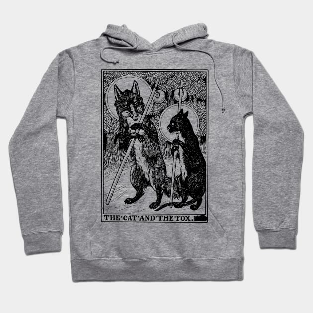 THE CAT AND THE FOX Hoodie by TheCosmicTradingPost